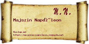 Majszin Napóleon névjegykártya